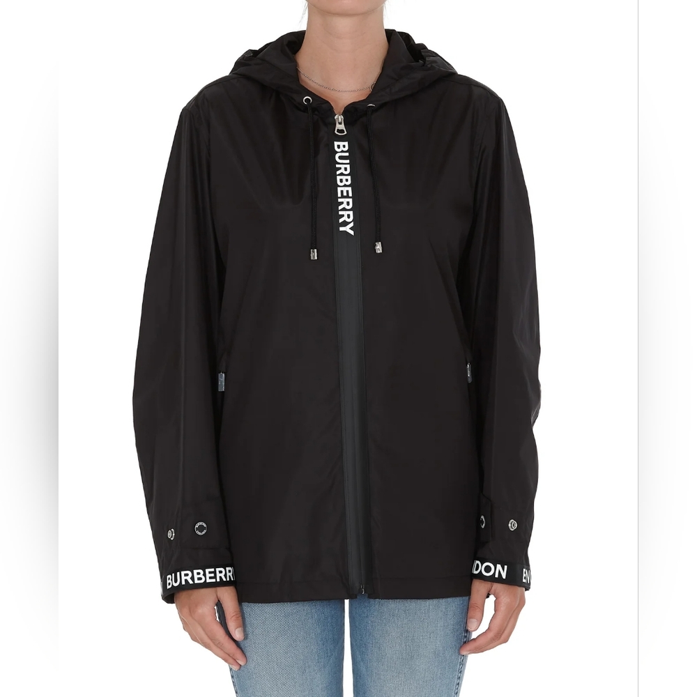 Burberry Everton Logo Tape Hooded Rain Jacket 16
